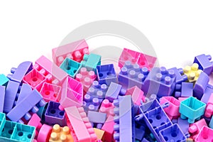 Pastel colored toy blocks
