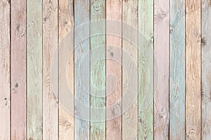 Pastel colored wood planks texture or background photo