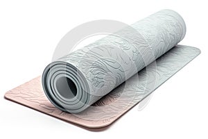 pastel-colored yoga mat with zenlike design