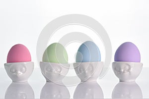 Pastel colorful easter eggs