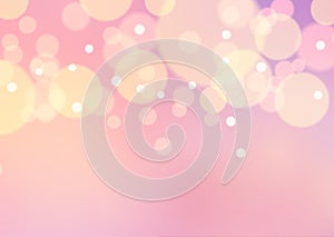 Pastel coloured bokeh lights background