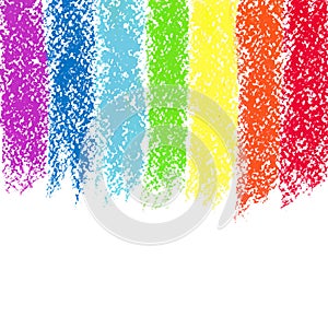 Pastel crayon painted rainbow, image
