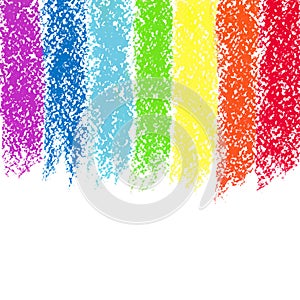 Pastel crayon painted rainbow, image photo