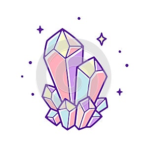 Pastel crystal gems