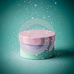 Pastel Cylinder with Sparkles
