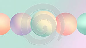 Pastel 3D spheres on soft gradient background