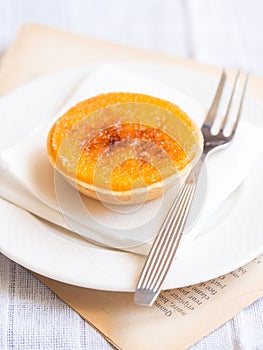 Pastel de laranja, traditional Portuguese orange tart pastry