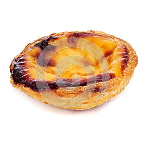 Pastel de nata, typical Portuguese egg tart pastry photo