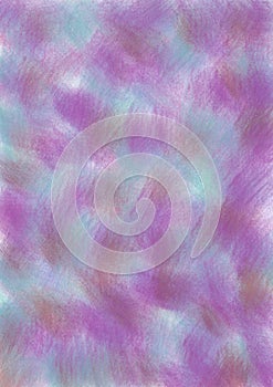 Pastel drawn background with brushstrokes in blue and violet colors.