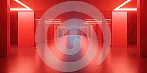 Pastel Dreamscape Interior: A Harmonious Blend of Pink and Blue Hues in a Light-Filled, Modern Space