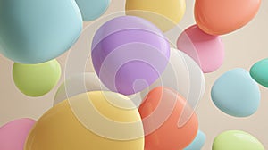 Pastel Easter Eggs Abstract Background