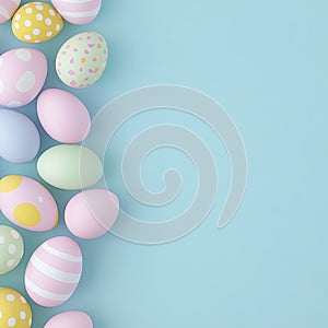 Pastel Easter Eggs Border