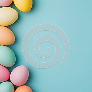 Pastel Easter Eggs Border