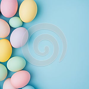 Pastel Easter Eggs Border