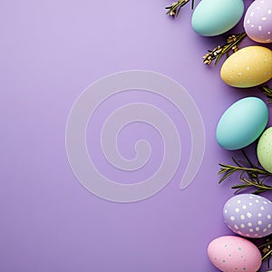 Pastel Easter Eggs Border