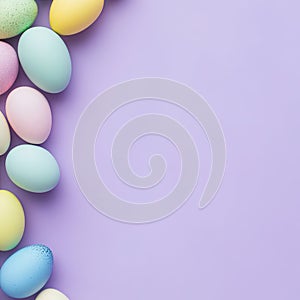 Pastel Easter Eggs Border