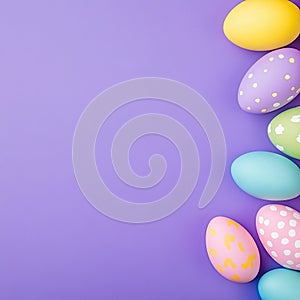 Pastel Easter Eggs Border