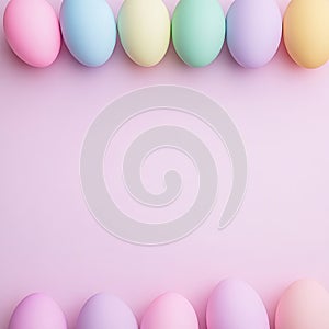 Pastel Easter Eggs Border