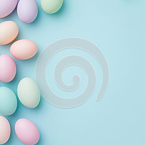 Pastel Easter Eggs Border
