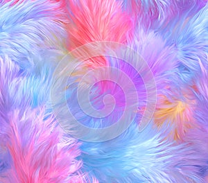 Pastel Feather Texture Colorful Soft Background for Design Projects