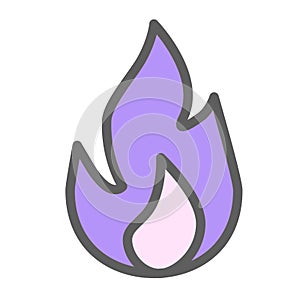 pastel fire flat icon