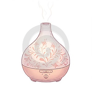 Pastel Floral Pattern Essential Oil Diffuser