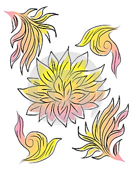 Pastel flower art