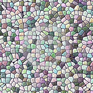 Pastel full color marble irregular stony mosaic seamless pattern texture