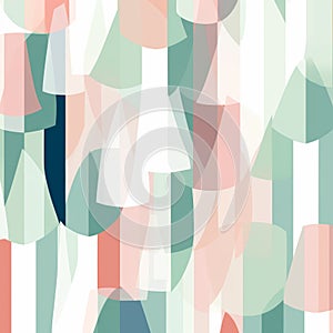 Pastel Geometry on a Clean White Background.