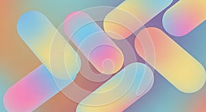 Pastel Gradient Rounded Rectangle Abstract Background