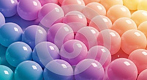 Pastel gradient spheres abstract background