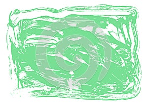 Pastel green color background with abstract gouache paint texture in vector format.
