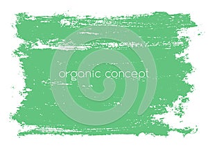 Pastel green color background with abstract gouache paint texture in vector format.