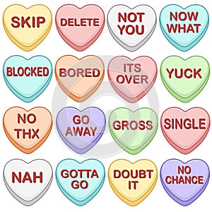 Pastel Harsh Candy Hearts