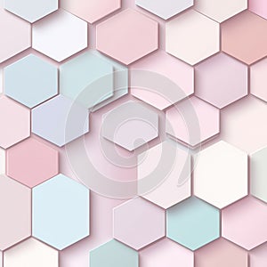 Pastel Hexagon Geometric Pattern
