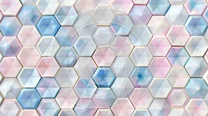 The pastel hexagonal grid..AI generated image