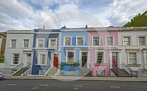 Pastel houses, Notting Hill - London