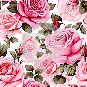Pastel hues in seamless floral art