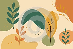 Pastel Minimal Nature Inspired Vector Artwork