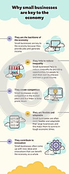 Pastel Minimalist Why Small Businesses are key to the economy Tips Infographic