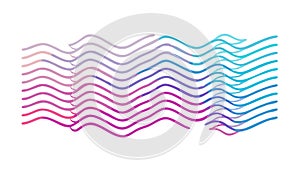 Pastel Multi-Color Wavy Lines, Gentle Abstract Background, vector design Generative AI
