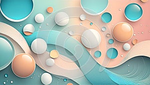 Pastel oil paint texture on blue canvas on digital art concept, Generative AI