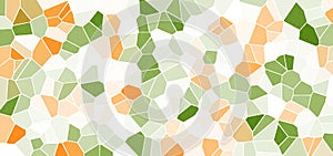 pastel orange green white colorful refreshing irregular shape decoration mosaic crystallized background