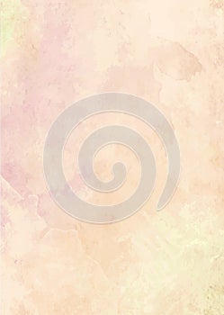 Pastel orange watercolor ink brush paper background