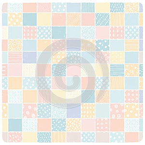 Pastel Patchwork Quilt Texture Background