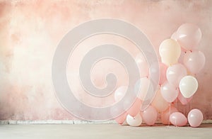 Pastel Pink Balloons Background