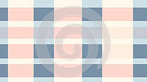 Pastel Pink Blue Cream Plaid Pattern Seamless Texture Background