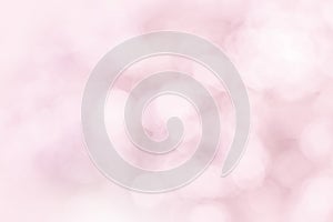 Pastel pink blur bokeh soft glitter light abstract spring background, Pink white effect background natural blurred flower at soft