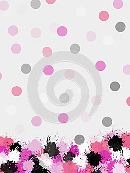 Pastel pink camouflage dots with splash