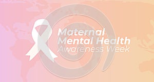 Pastel Pink Maternal Mental Health Awareness Week Background Illustration